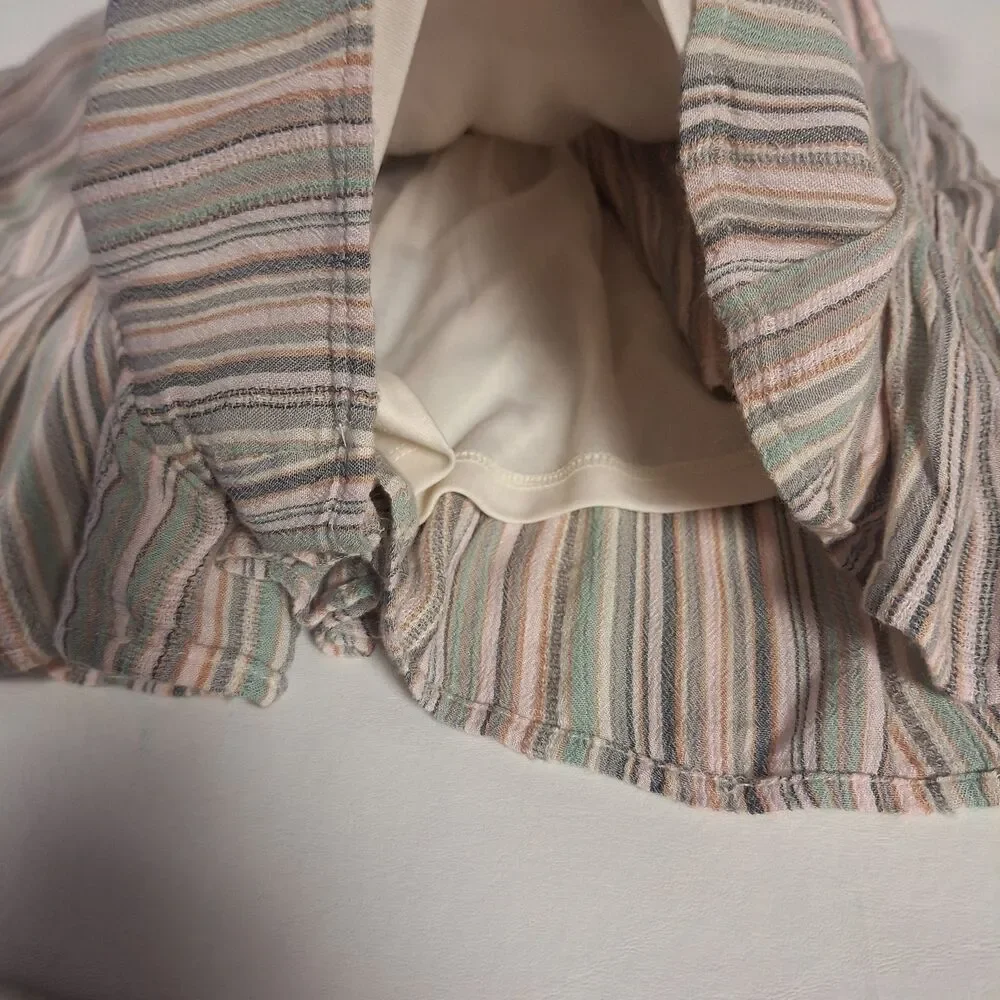 American Eagle Multicolor Striped Sleeveless Romper Beachy Cottagecore Size S